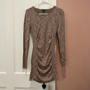 Express Women's Tan Long Sleeve Dress